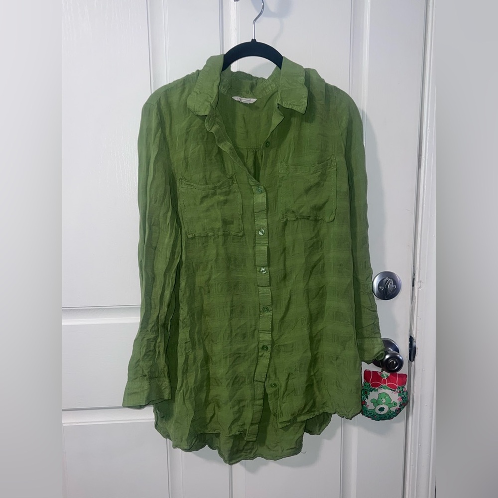 Cato Forest Green Button-Down Shirt